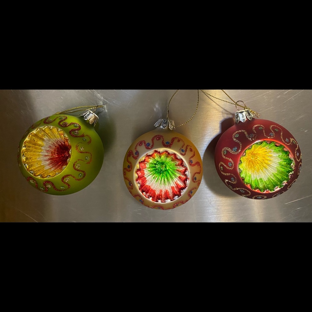 Vintage glass Christmas ornaments